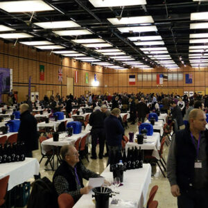 The layout of the judging hall