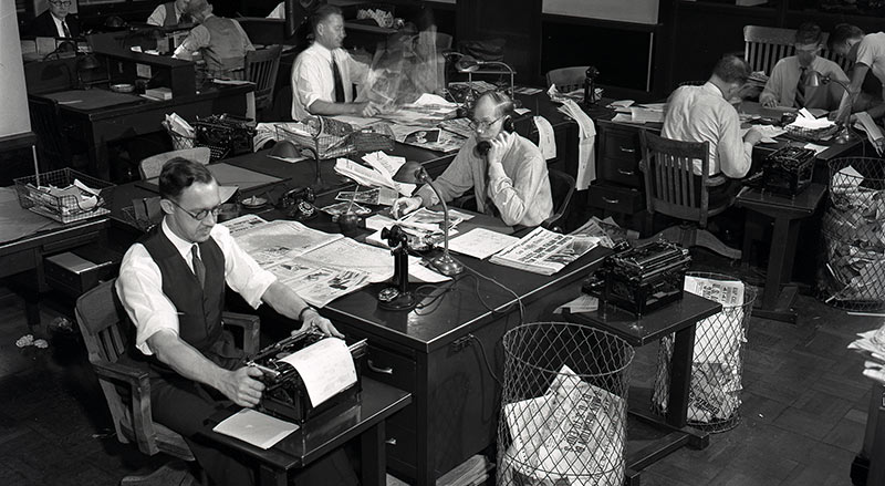 LA Times Newsroom, photo: The Huntington Library
