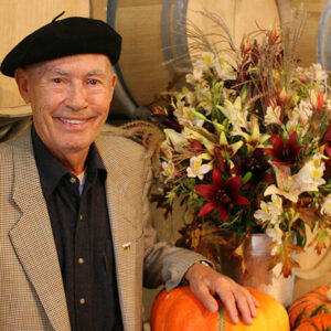 Grgich in October, 2008 at his winery, thus the pumpkin theme.
